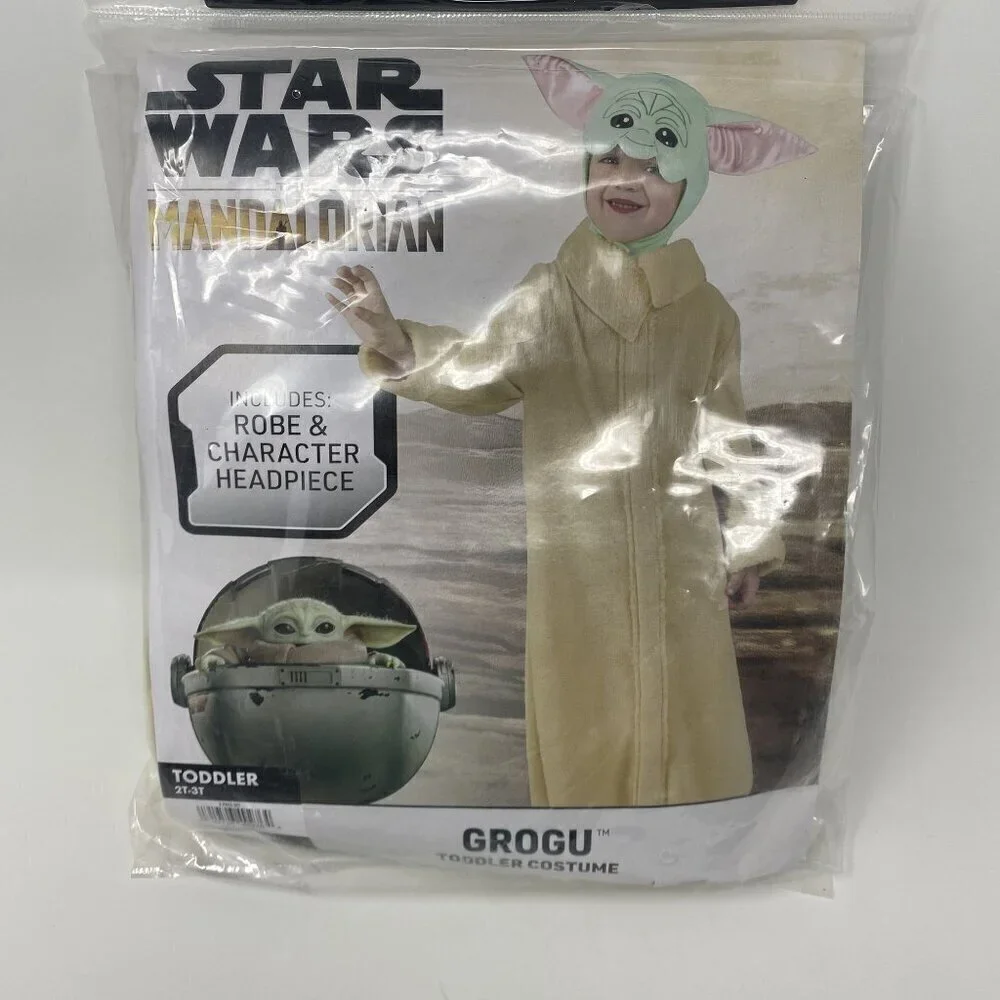 Jazwares Star Wars The Mandalorian Grogu Costume Robe Headpiece Size 2T-3T